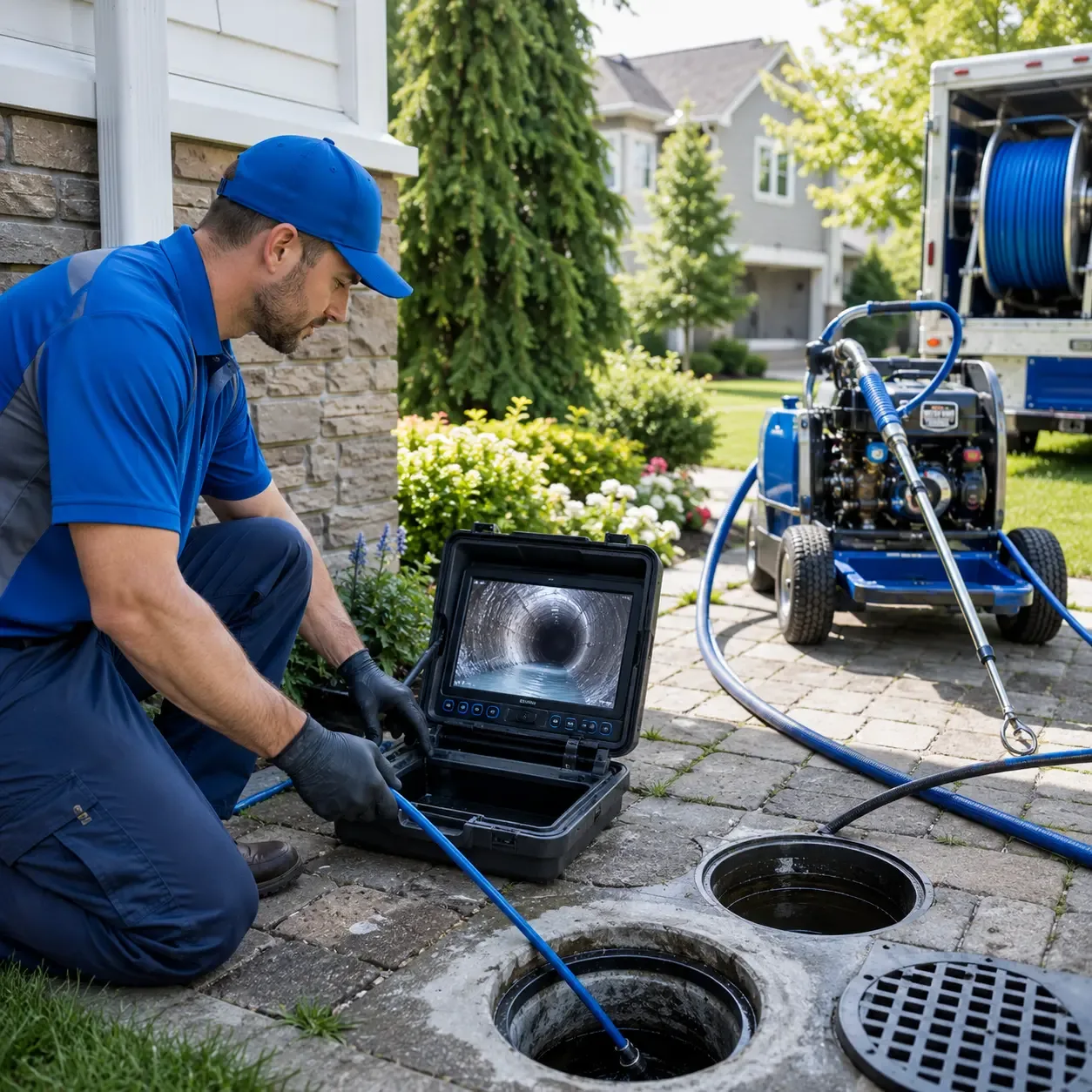 Outdoor drain cleaning professionals serving Chaplin, CT