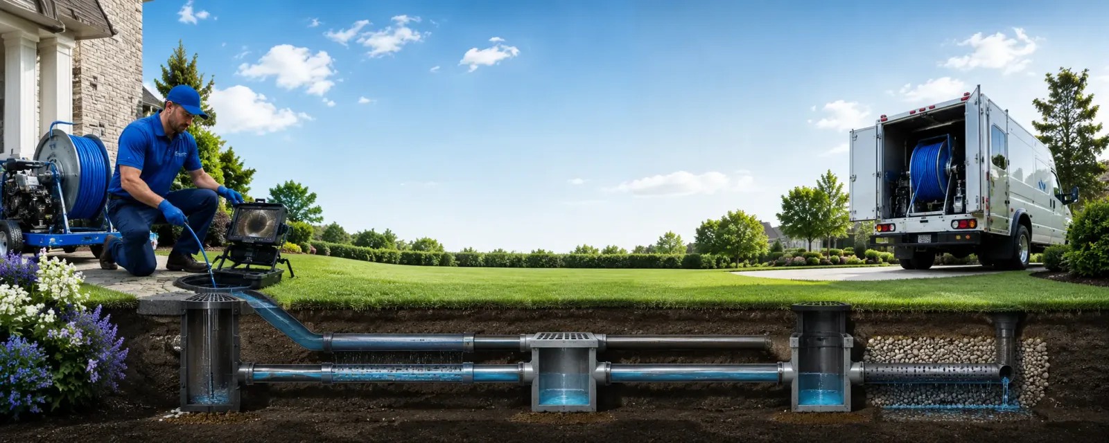 Outdoor drain cleaning information for Chaplin, CT
